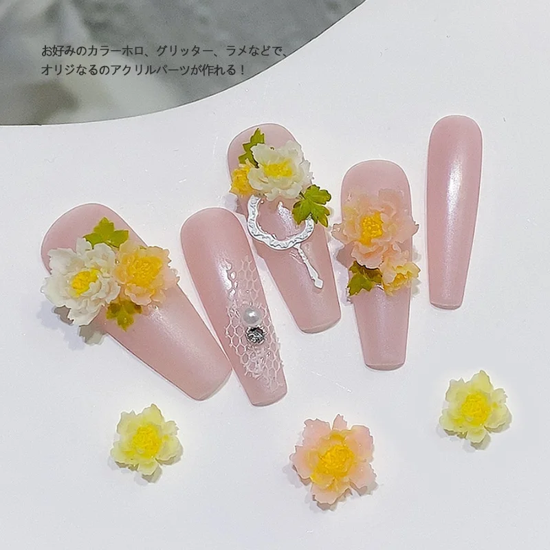 TSZS 1pc Rose Tulip Flower 3D Acrylic Nail Mold DIY Silicone Snake Lotus Bow Nail Art Mold Manicure Tool 2