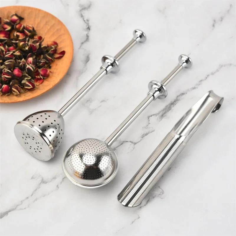 304 Stainless Steel Tea Filter Hanging Pipe Type Tea Leak Accessories Multi-Purpose Filter Kitchen Gadget