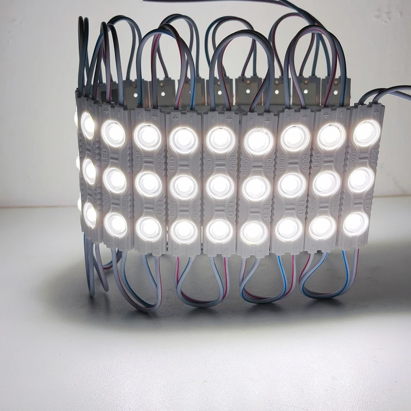 20개/몫 LED 스트립 모듈(렌즈 포함) 2835SMD DC12V LED 모듈 조명 광고 표지판, 채널용 슈퍼 브라이트 SMD LED 모듈
