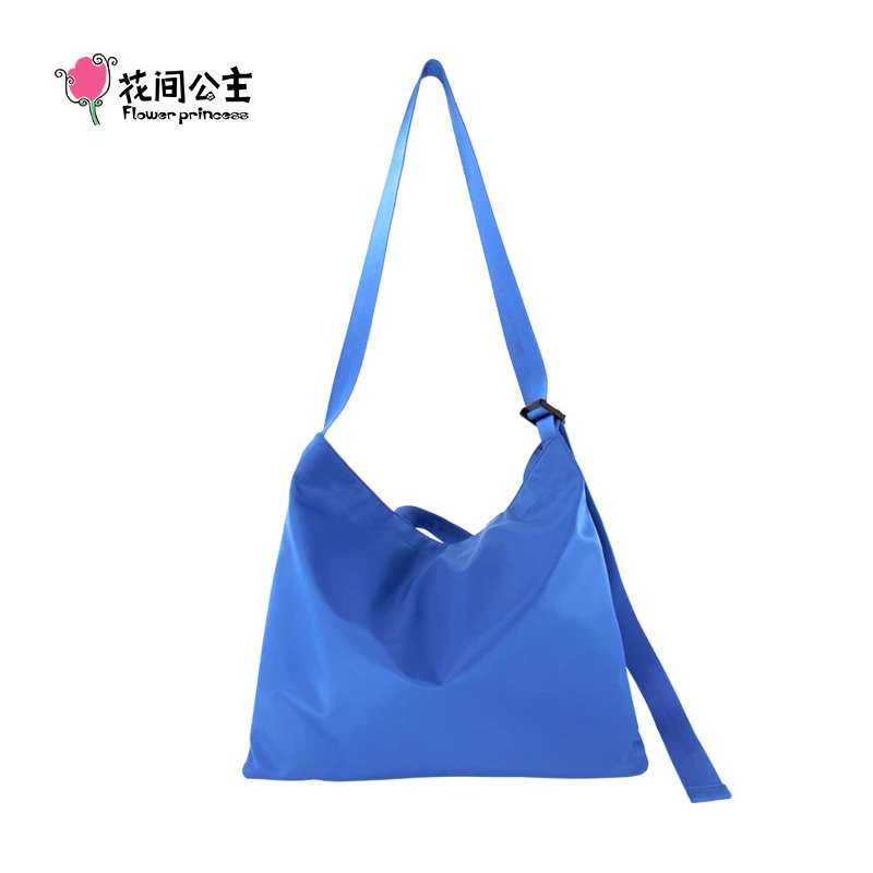Flower Princess Blue Noise Women's Bag 2024 Trend Klein Blue Shoulder Tote Big Crossbody Nylon Cloth Designer Bags For Women
