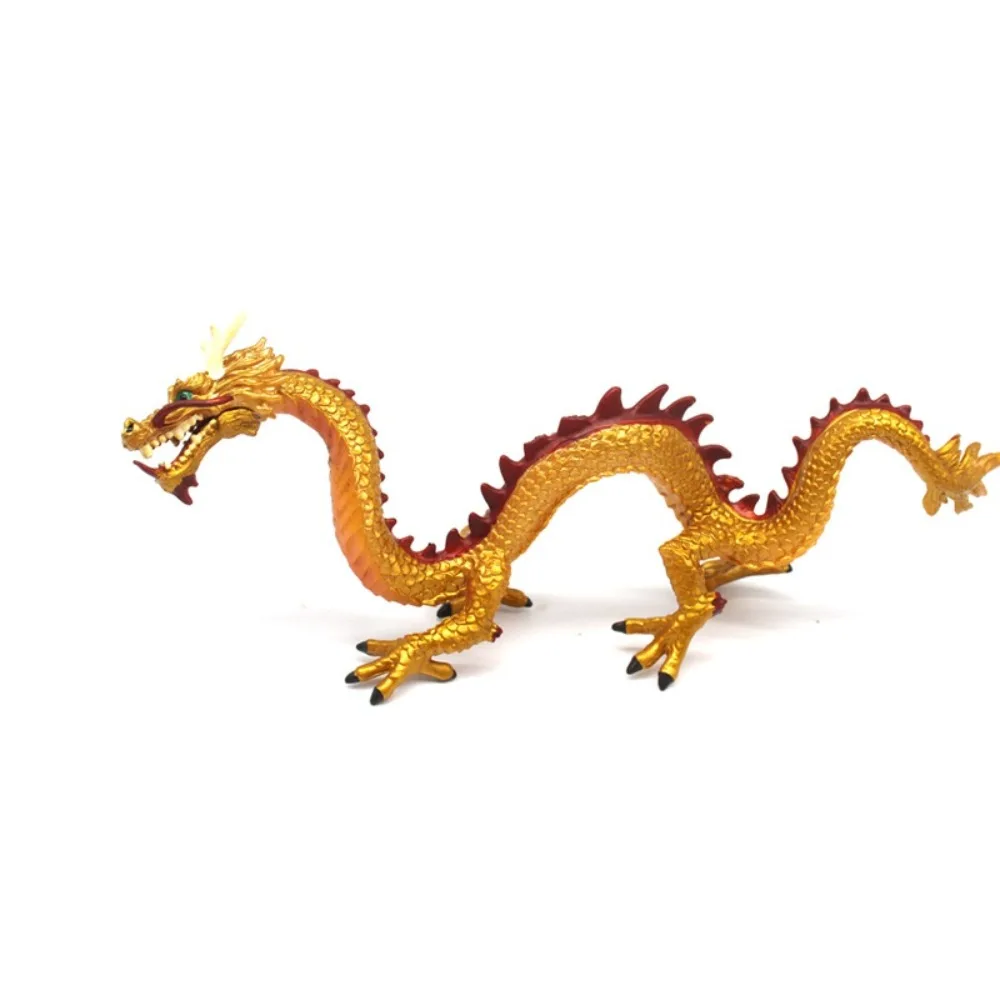 Ice Flying Dragon Mythical Figurine - Fire-Breathing Western Beast PVC Toy Ornament