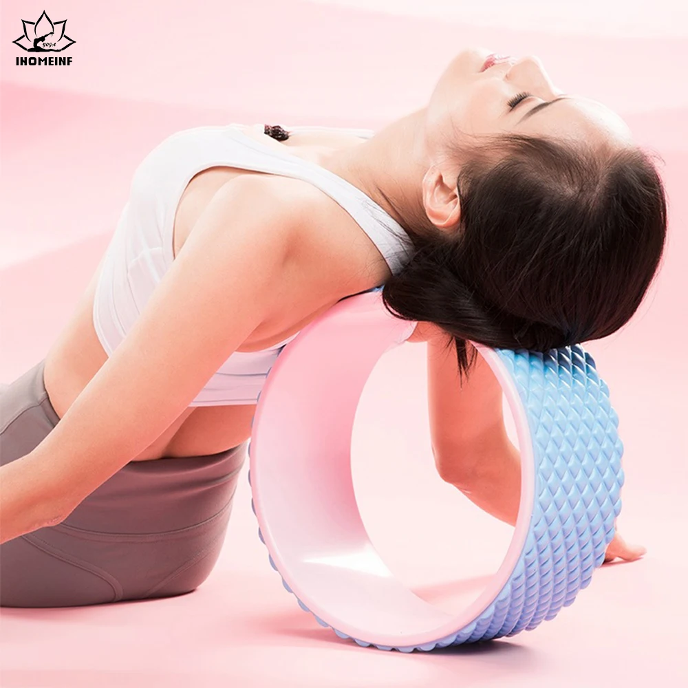 

Pilates Circles TPE Yoga Wheel 3D Massage Fitness Roller Back/Waist Bodybuilding Yoga Circle Training Gym Professional Equipment