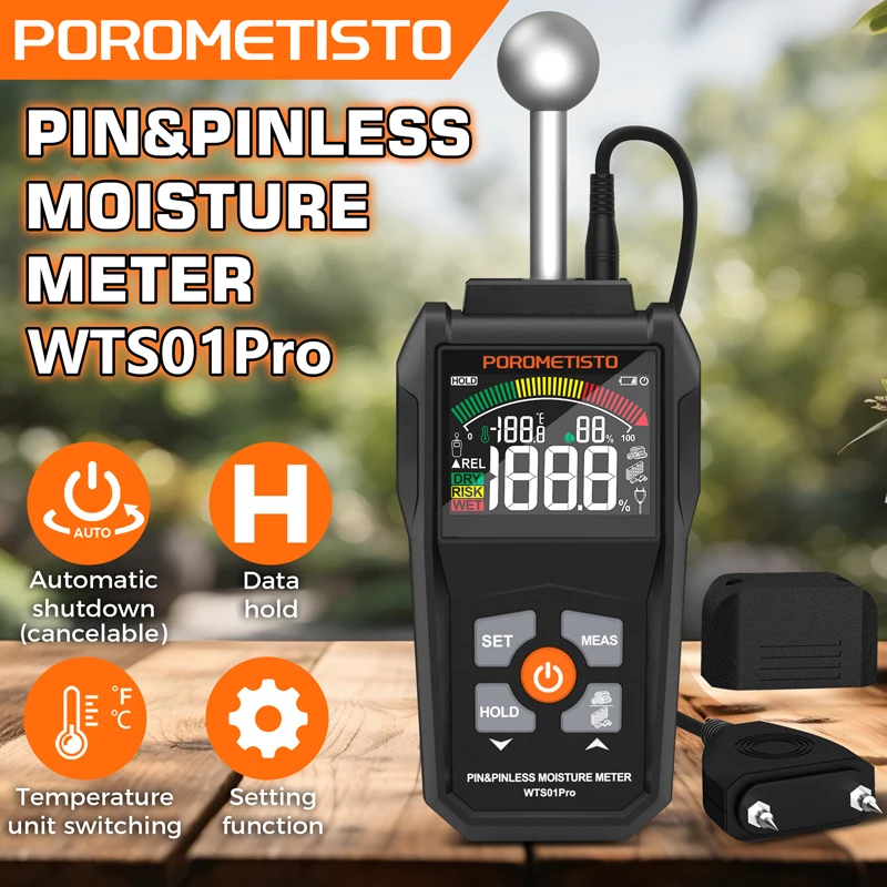 2IN1 Digital Wood Moisture Meter 0~99.9% Timber Damp Detector with LCD Display wood moisture meter