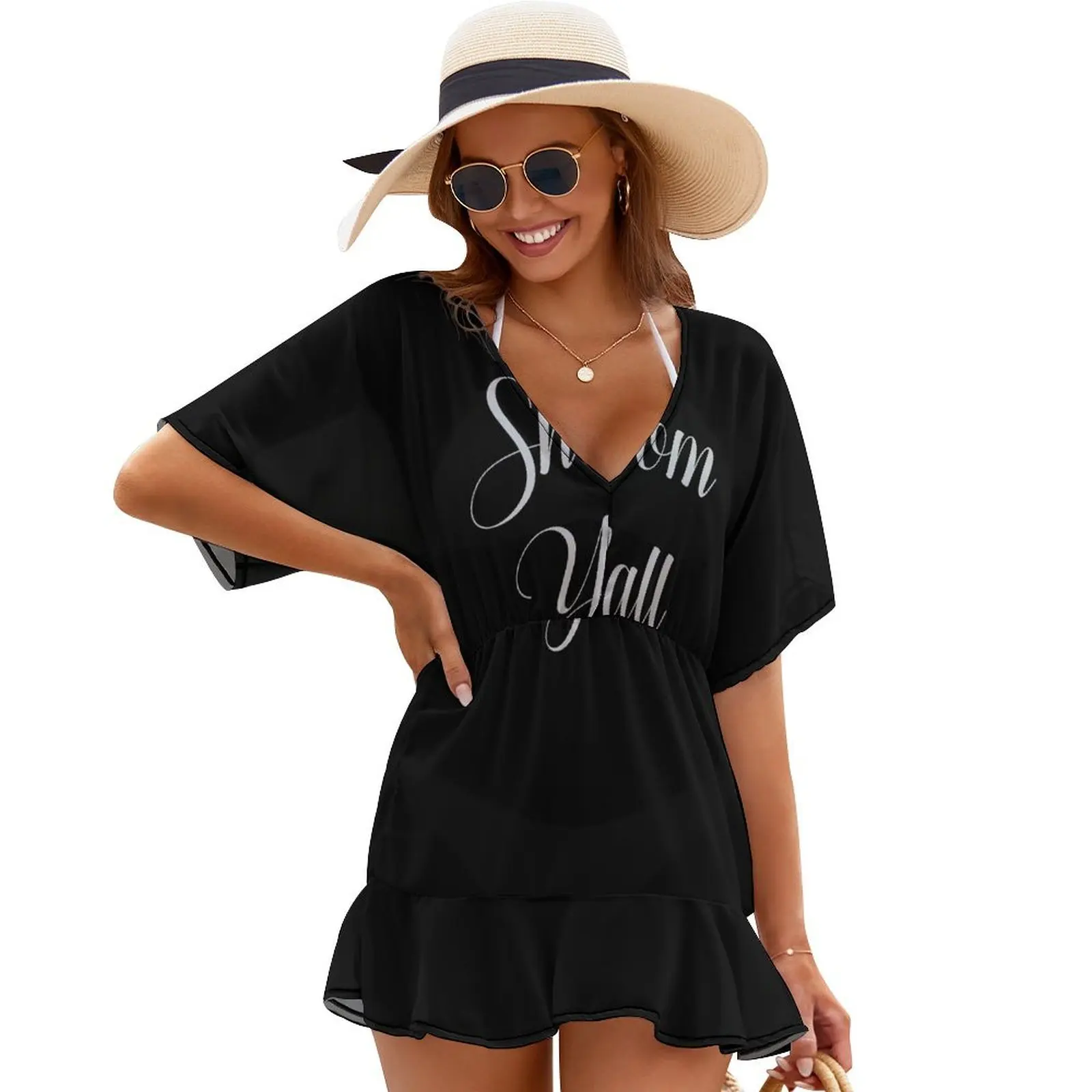 

Shalom Yall Jew Humor Gift Idea Yall Cover Ups clothes Woman clothing Aesthetic clothing sensual sexy dress for women