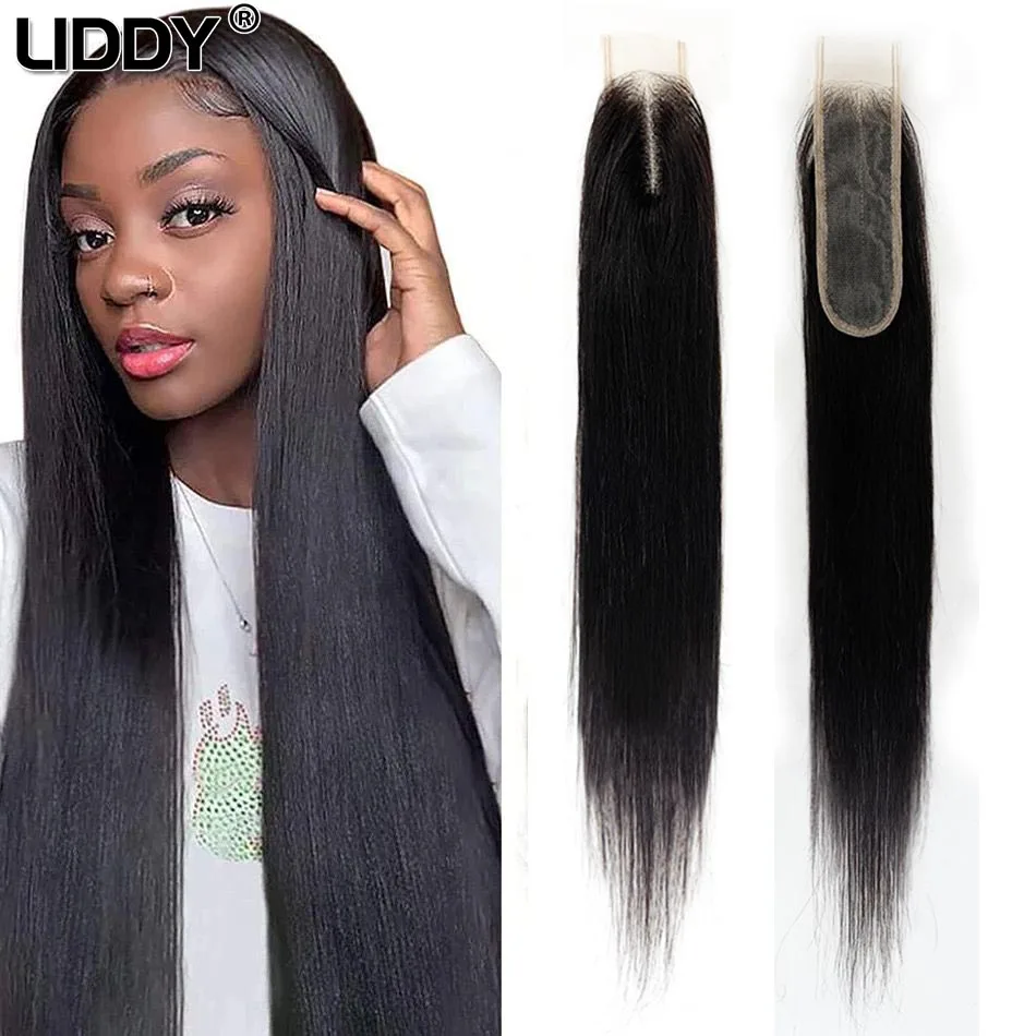 2x6 Hd Transparent Lace Closure Straight Middle Part Lace Closure Brazilian Remy 100% Human Hair for Black Women human hair lace closure