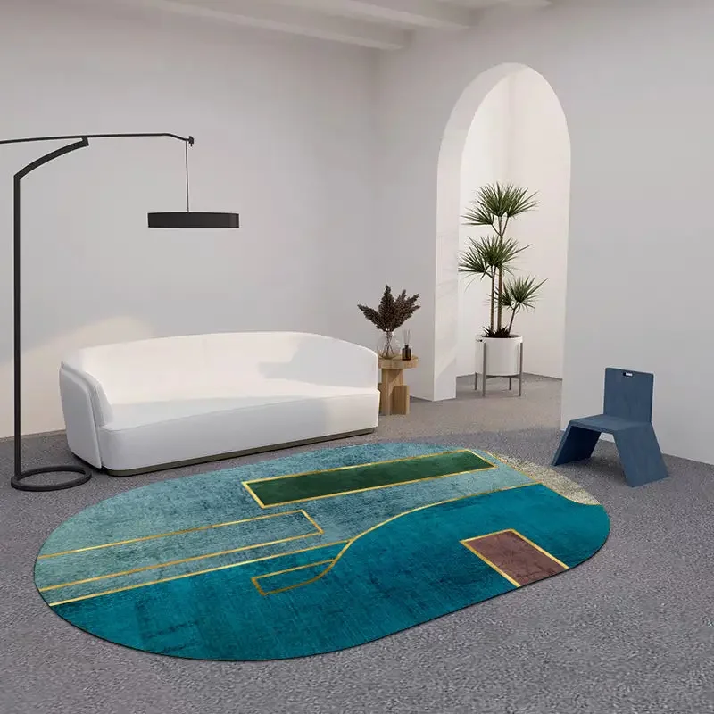 Creative Oval Carpet Living Room Decoration Carpets High Quality Rugs for Bedroom Home Decor Mat Lounge Rug Non-slip Porch Mats 5