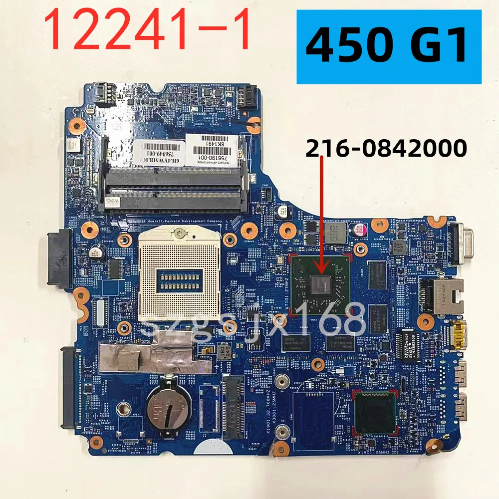 

Материнская плата для ноутбука HP Probook 450 G1 759190-001 12241-1 488.4yw03. 011 SR17D 216-0842000, материнская плата DDR3, 100% тест