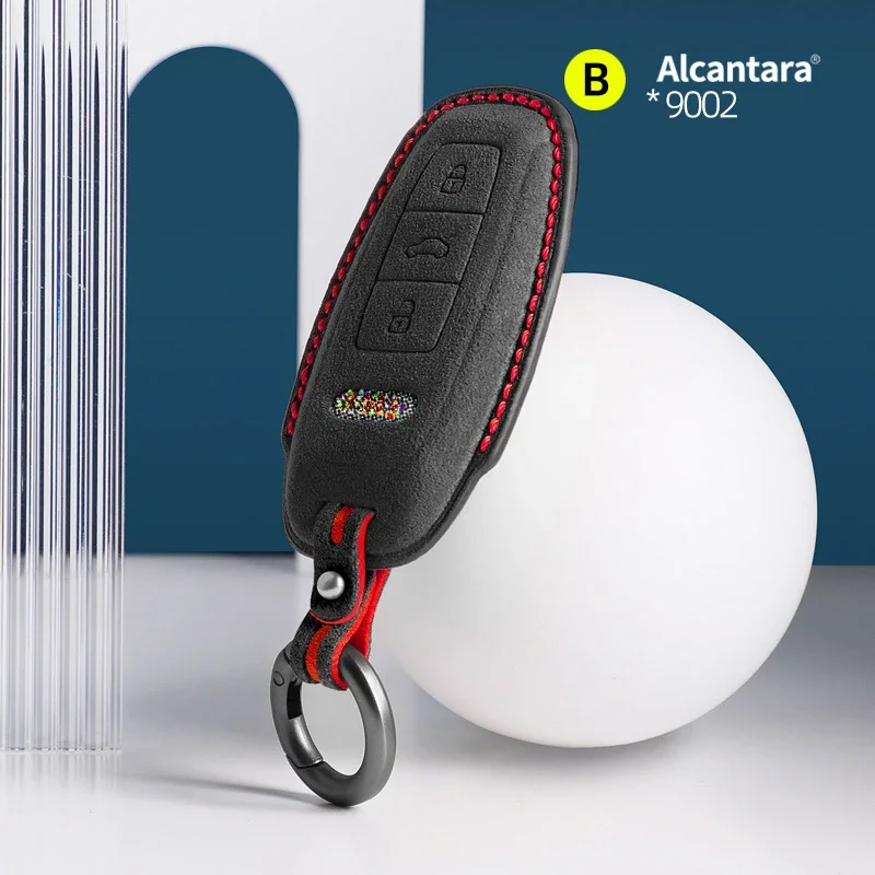 Alcantara-Wrap-Car-Remote-Key-Case-Cover-Fob-Shell-for-Audi-Q8-RSQ8-A6 ...