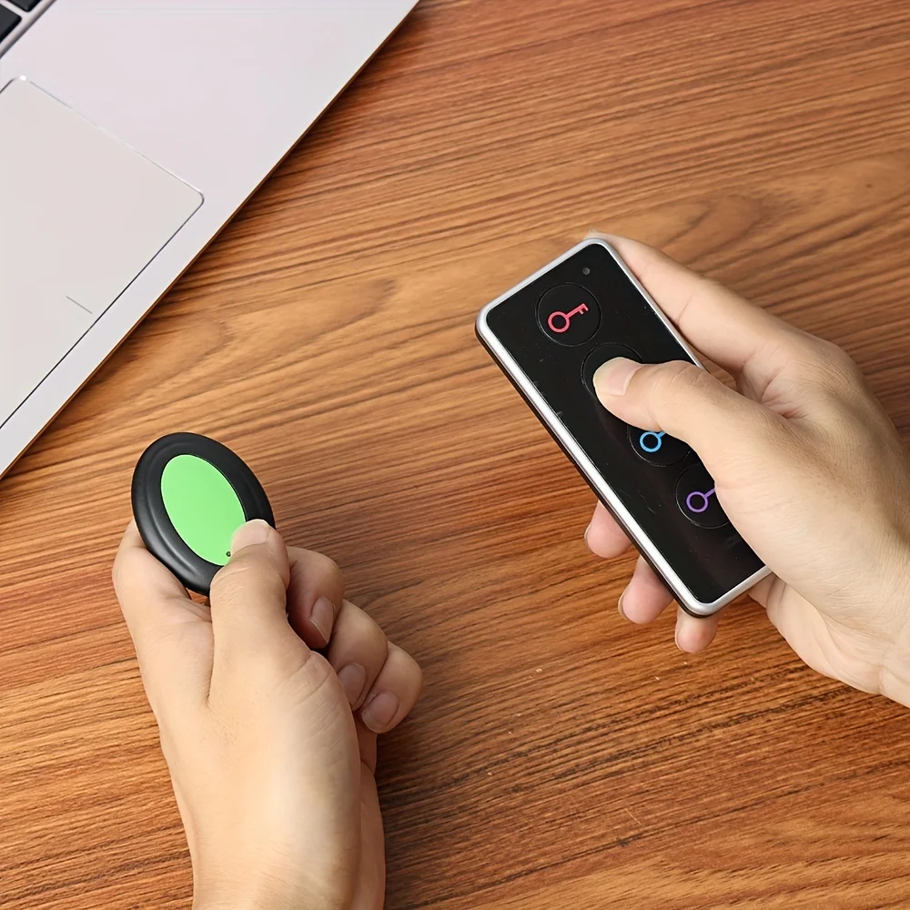 Wireless Key Finder Anti-Loss Tracker-4 Receivers Remote Locator for Car Keys/Phones/Wallets/Remotes-Easy to Use for Seniors