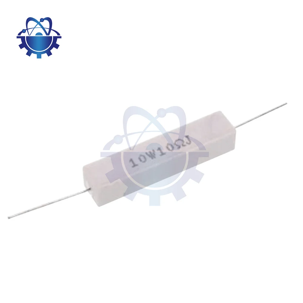 Resistencia de potencia de cerámica de cemento, 10 piezas, 5W, 0,1 ~ 100K, 0,01, 0,1, 0,25, 10, 0,33, 0,5, 1, 2, 4,7, 5, 8, 10, 15, 20, 25, 30, 100R, 1K, 10 Uds.