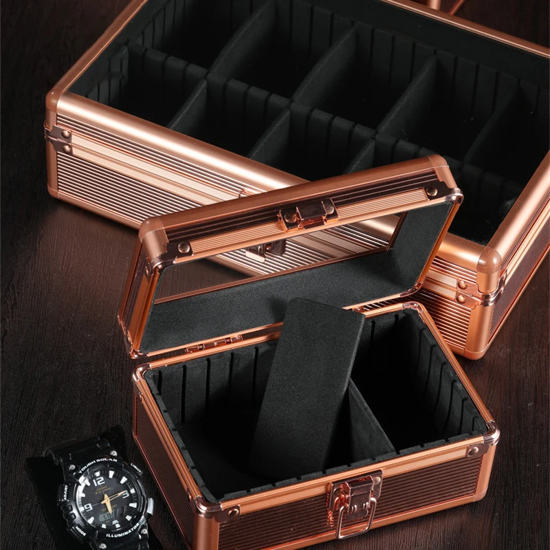 Aluminum Watch Display Case with 1/3/5 Slots, Portable Suitcase Organizer for Men &... - SKU WDC01721 - UGI Packaging