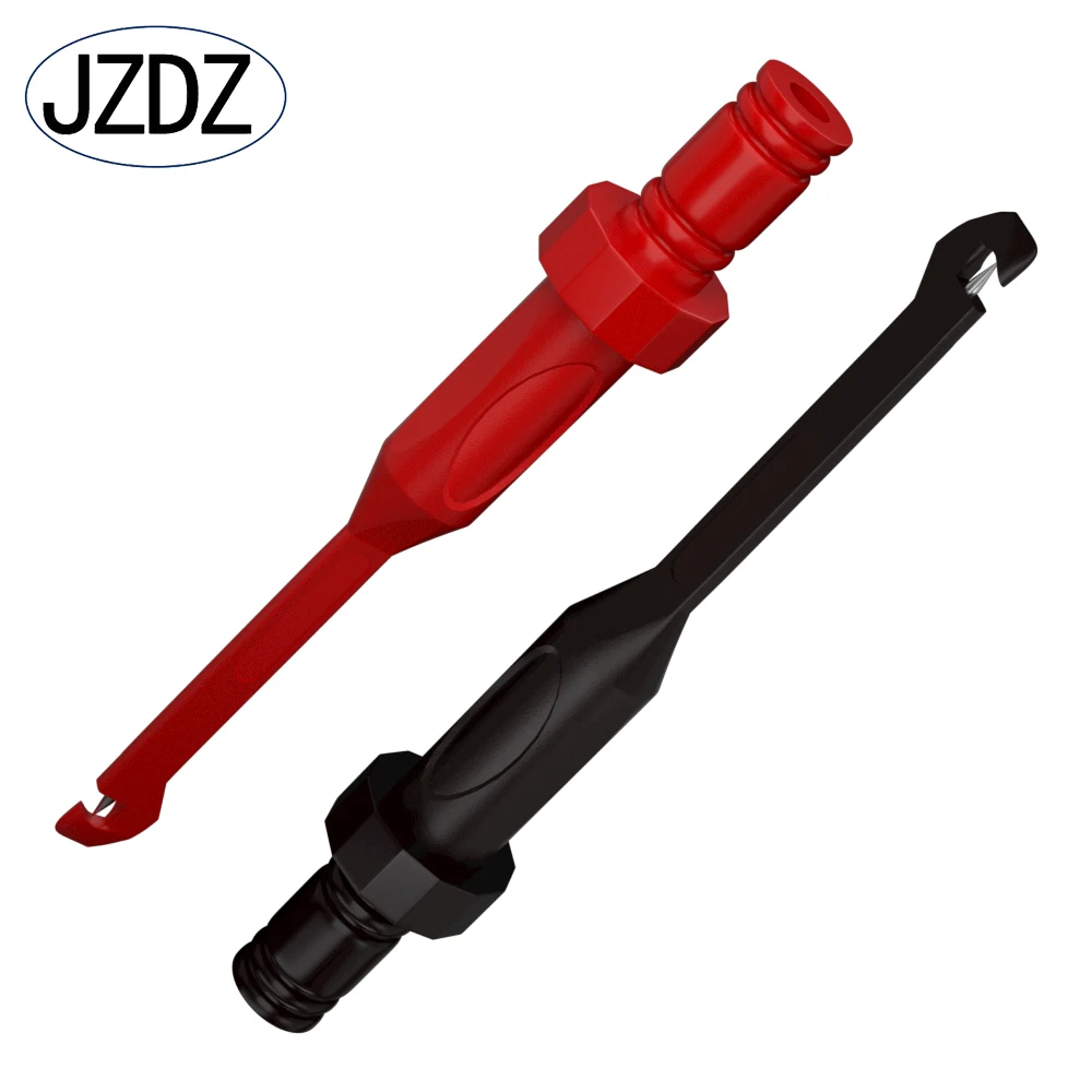 

JZDZ Test Probe Clip Non-Destructive Wire-Piercing Back Probe Pins 4MM Jack Puncture Test Hook Tool J.30057