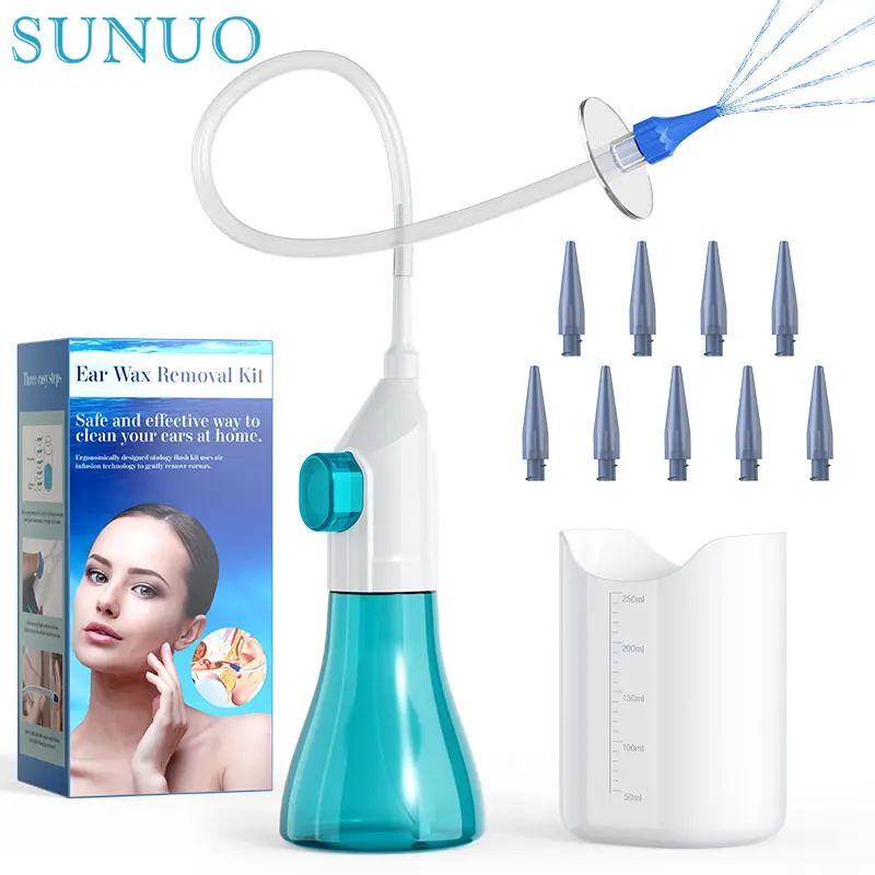 Ear Wax Remover Ear Wax Removal Manual Ear Irrigation Flushing System EarWax Clean Tool Safe Effective Water Cleaner Kit Cleaner