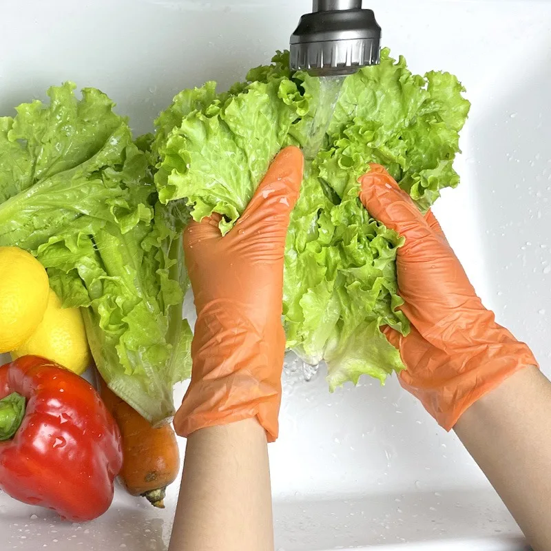 Multi-color Disposable Gloves Household PVC Cleaning Gloves Suitable for Pet Cleaning Food Handling Home 50PCS