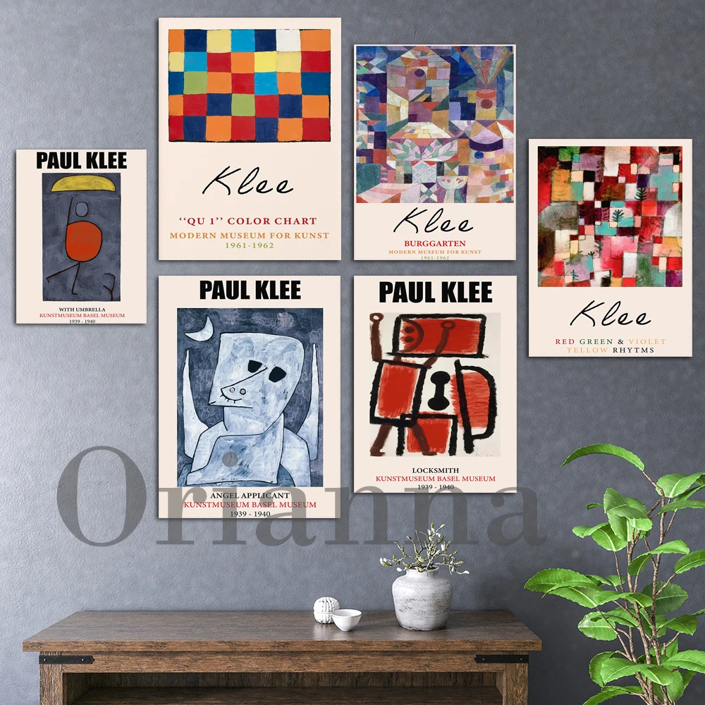 

Paul Klee Art Print, Paul Klee Exhibition Poster, Klee Wall Art, Modern Living Room Cuadros Home Decor Canvas Painting Gift