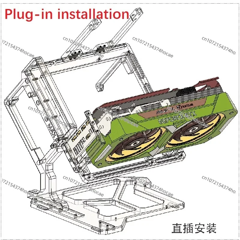 A45 MAX MATX ATX 오픈 섀시, 전체 알루미늄 합금으로 제작, 듀얼 수냉 배출 설치 가능