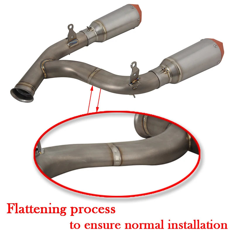 Slip On For KTM DUKE 790 890 KTM790 KTM890 Motorcycle Double Exhaust warehouseC Muffler 51MM DB Killer Escape Titanium Middle Link Pipe - Image 4