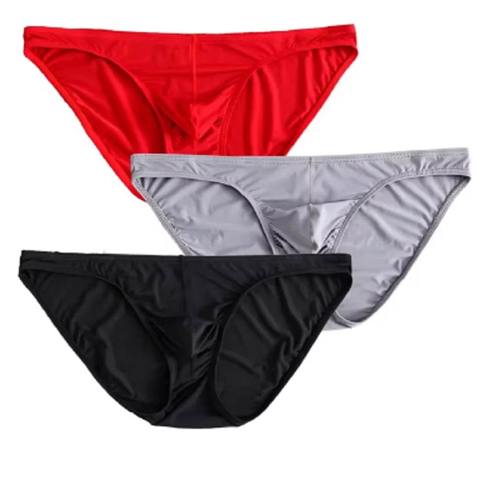 Men Underwear 3 Pieces Nylon Silk Breathable