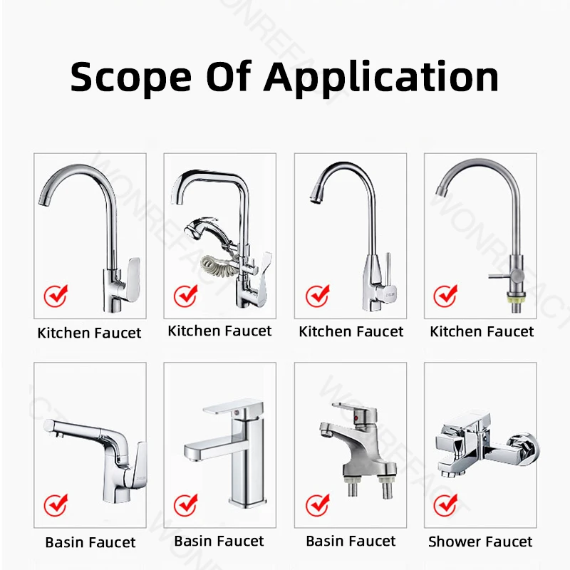 Bathroom Household Faucet Nozzle Rotating Head Aerator Water-saving Splash-proof Brass Tap Spray Extender Sink  Faucet Bubbler 6