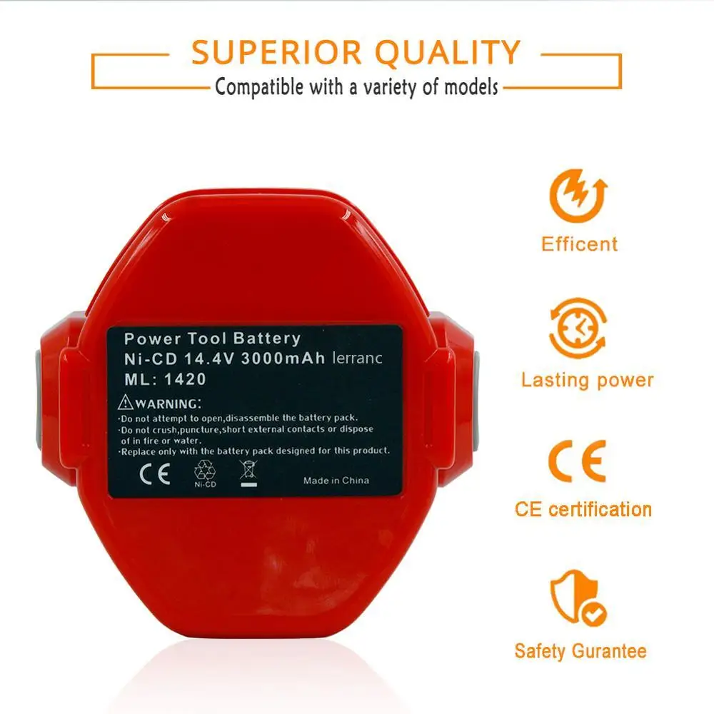 Power Tool Battery PA14 NI-CD 3000mAh Replacement Battery For Makita 14.4V 1420 1422 1433 1434 1435 6337D 6237D 6281D 6280D Power Tools Battery