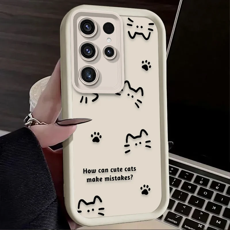 Adorable Black Line Pet-Themed Phone Case