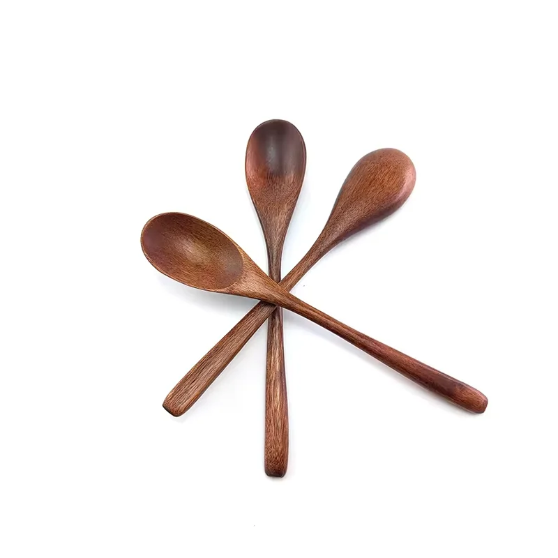 Wooden Cooking Spoon 6Pcs Kitchen Utensils Wooden Cutlery Phoebe Zhenan Wood Spoon Dinner Dessert Soup Serving Spoons