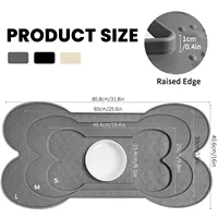 Pet Feeding Mat Silicone Dog Food Mat Anti-Slip And Waterproof Dog Bowl Mat,Thickened Dog And Cat Mat For Food And Water 2