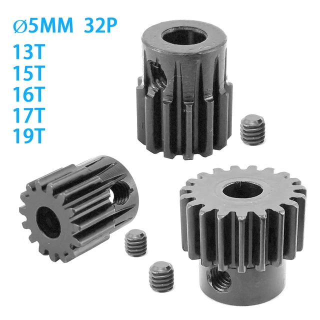 Metal Spur Gear 54T+15T/17T/19T 32P Motor Pinion Gears for 1/10