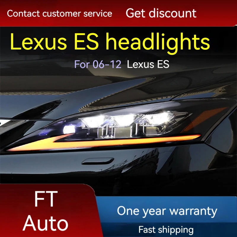 

Автомобильные фары для 06-12 Lexus es, модификация в сборе, зеркальные линзы, дневные ходовые огни, водное Рулевое управление