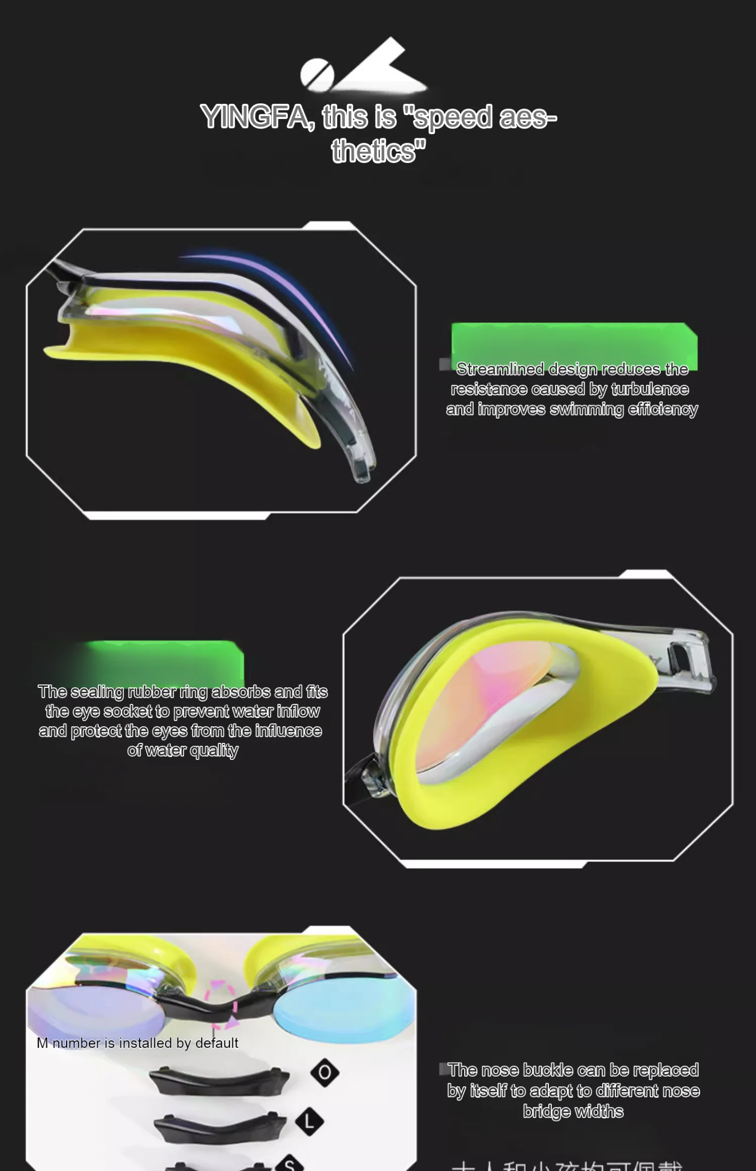 Swim Goggles Racing Diving Goggles Swimming Equip Men Women