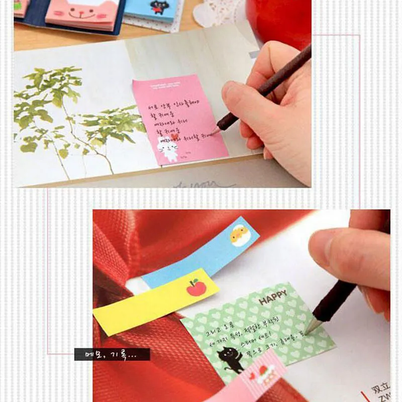 Sticky Animals Bookmark Marker Post, Tab Sticker Notes, Material de Escritório, E2U Ponto Memo Bandeiras