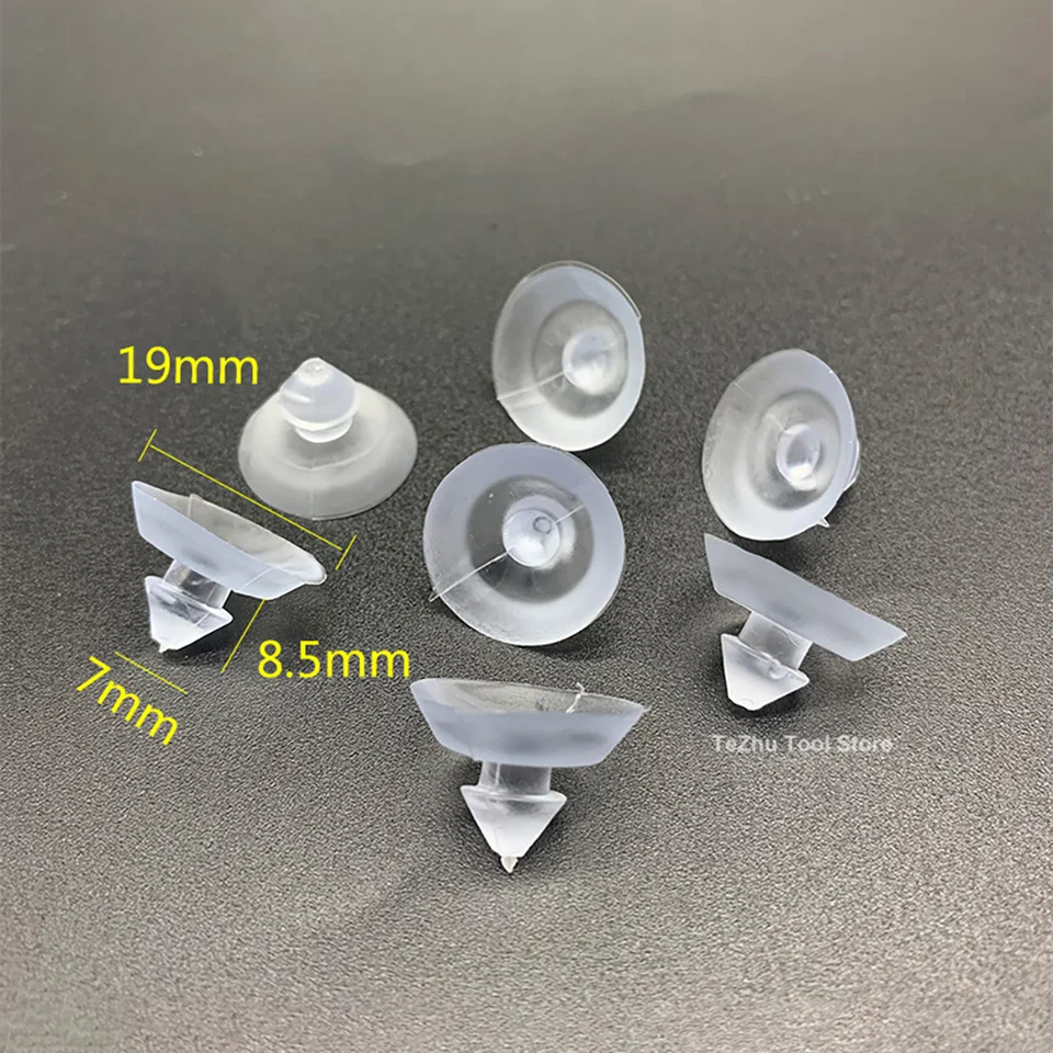 10 Ventose Trasparenti In PVC Da 20 Mm, Senza Ganci, Riutilizzabili, Per Superfici Lisce Come Vetro, Piastrelle, Specchi - 4