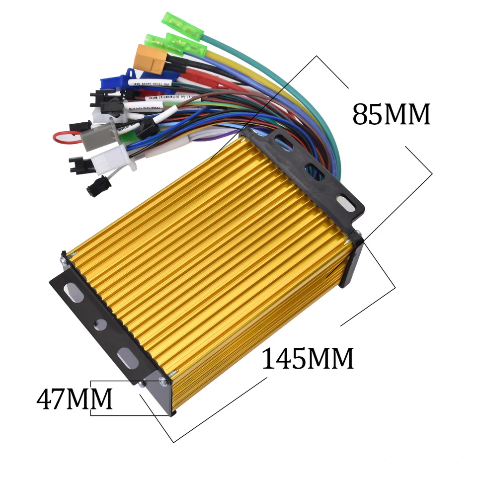 1 STUKS 48V 60V 64V 72V 1000W 1500W elektrische controller 12 buizen dual mode e-bike borstelloze controller snelheidsmotor zilver