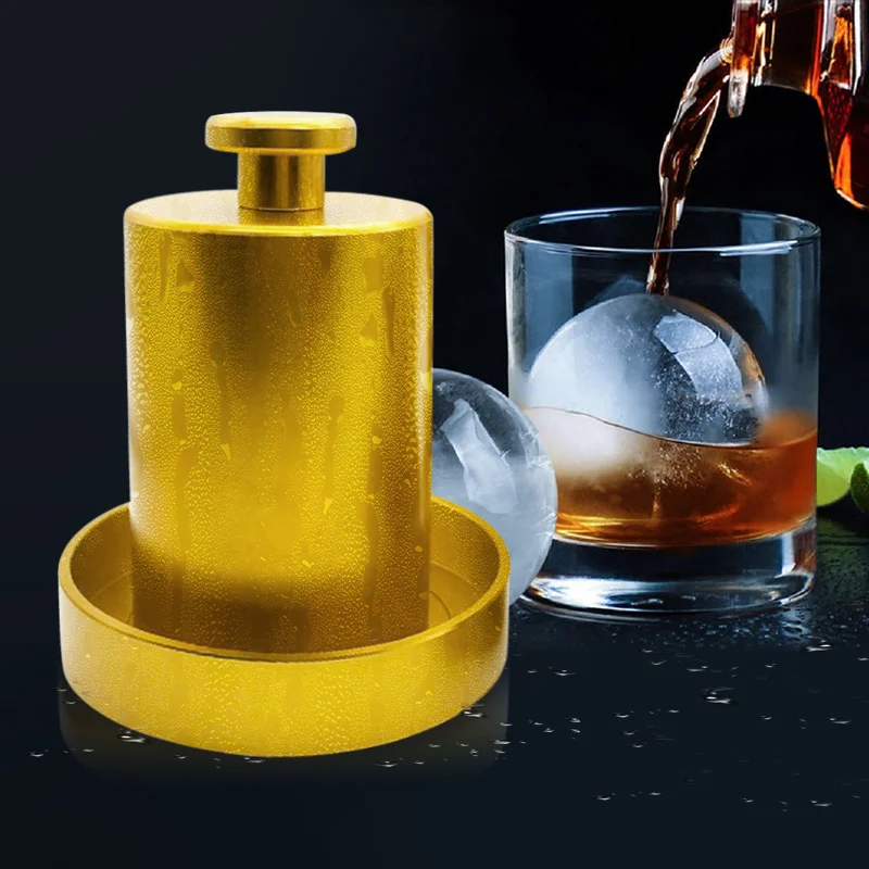 Large Ice Mould Ice Ball Maker Ice Box Whiskey Round Ice Maker Quick  Freezer Ice Mold Tray DIY Cocktail Kitchen Bar Tools - AliExpress