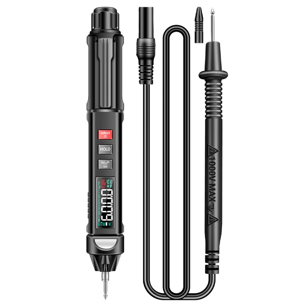 ANENG A3009 NCV Multimeter Pen 6000 Counts Smart Voice Broadcast Multimeter Auto-Ranging for Labo/Hospital/Radio Consultant/Home