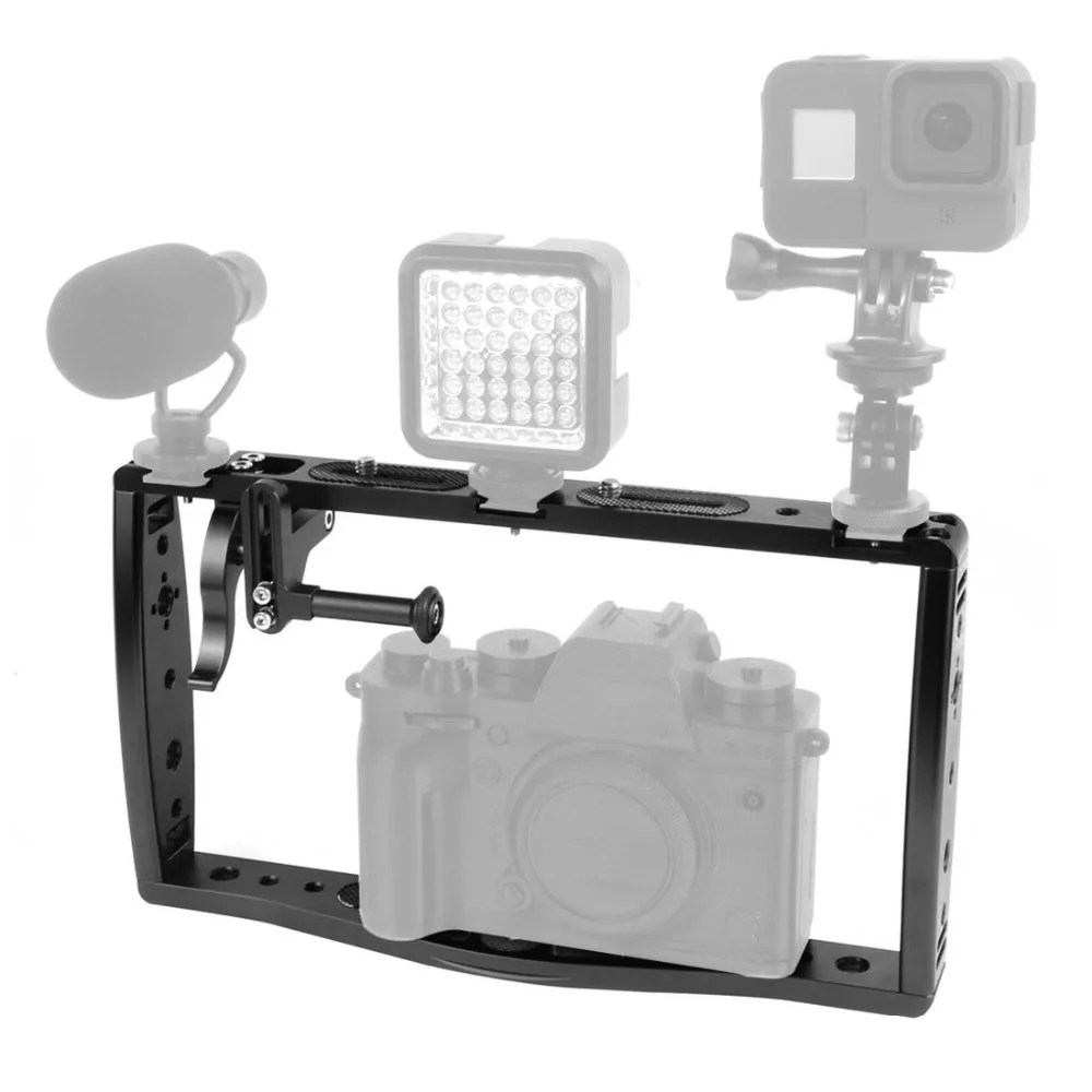 Stabilisator Halterung Selfie Tray Doppel griff Griff Taschenlampe Halterung Unterwasser tauchen für Gopro Held 13 9 8 7 6 Action DSLR-Kamera – Detail 13