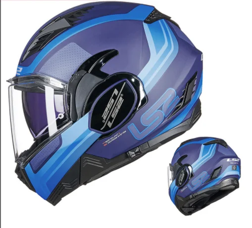 thumbnail image 1 of Casco de motocicleta LS2 FF399 Valiant Urban abatible para hombre, casco integral modular de carreras ls2 casco moto de motocicleta ECE, 1 of 5