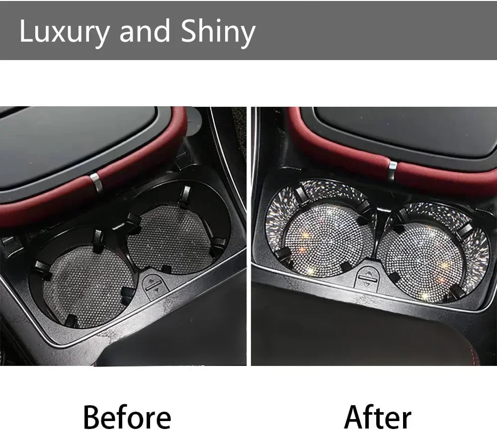 Waterproof Silica Gel Car Cup Holder Mat Non Slip Interior Accessory