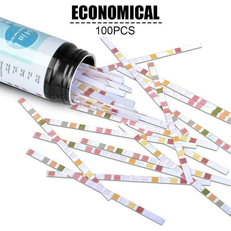 14-In-1 Drinking Water Test Kit Swimming Pool Spa Water Quality Test For Faucets Well Water Test Strips 50pcs