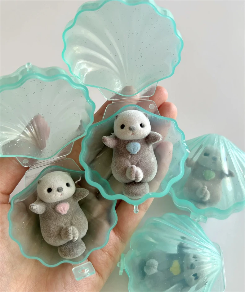 Echte YELL Gashapon Kapsel Spielzeug Beflockung Hand in Hand Otter Kawaii Tiere Figuren Modell Spielzeug Desktop Decoratoion Kinder Geschenke – Detail 9
