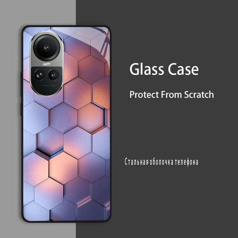 Enhanced Protective Tempered Glass Case Cover with Hard Coque Bumper