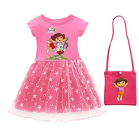 Robe d'été pour enfants, tenue de princesse Dora pour petites filles, vêtements de fête d'anniversaire et de mariage, Costume de noël et d'halloween 5
