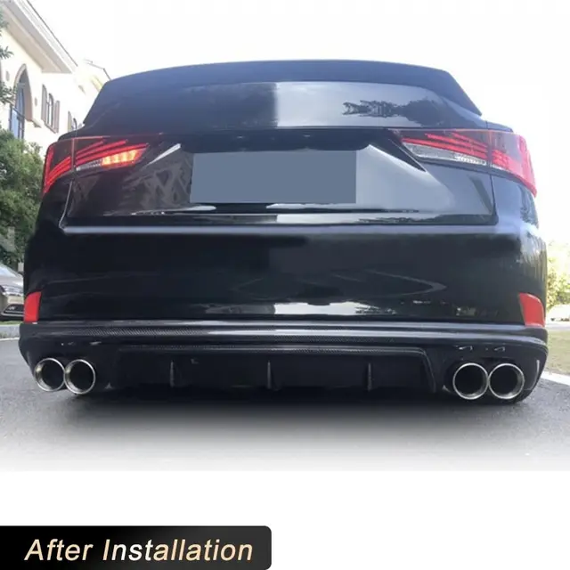 YOUNGERCAR Rear Bumper Lip For Lexus IS250 IS350 IS200T (2014-2016) - Gloss Black ABS Diffuser - View #9
