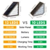 LED Solar Step Lights Waterproof Outdoor Stair Lights Solar Deck Lights Outdoor Decor IP67 Solar Decoration Lights for Yard Path 3