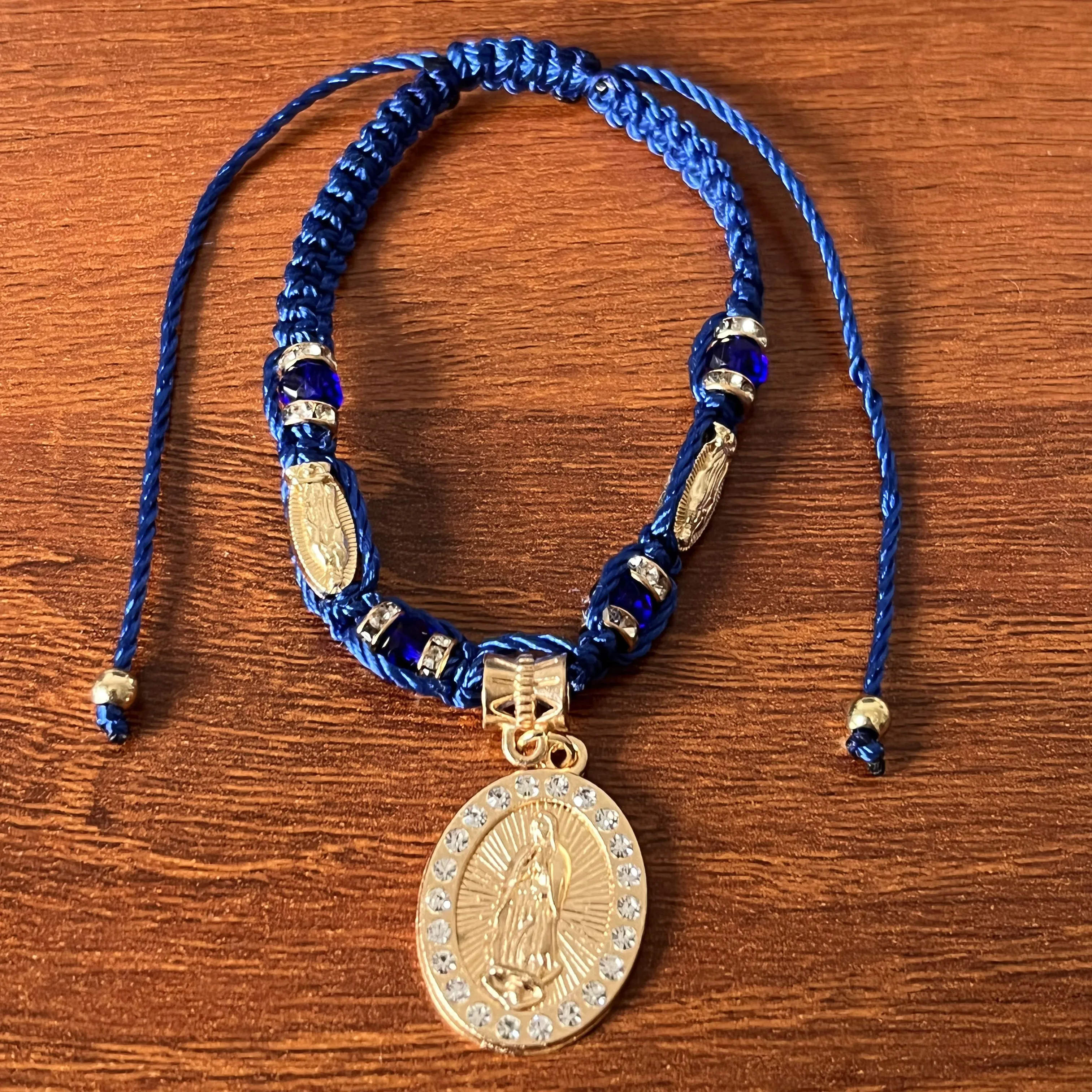 12PieceStringBraceletJesusFatherBraceletAdjustableHandmade