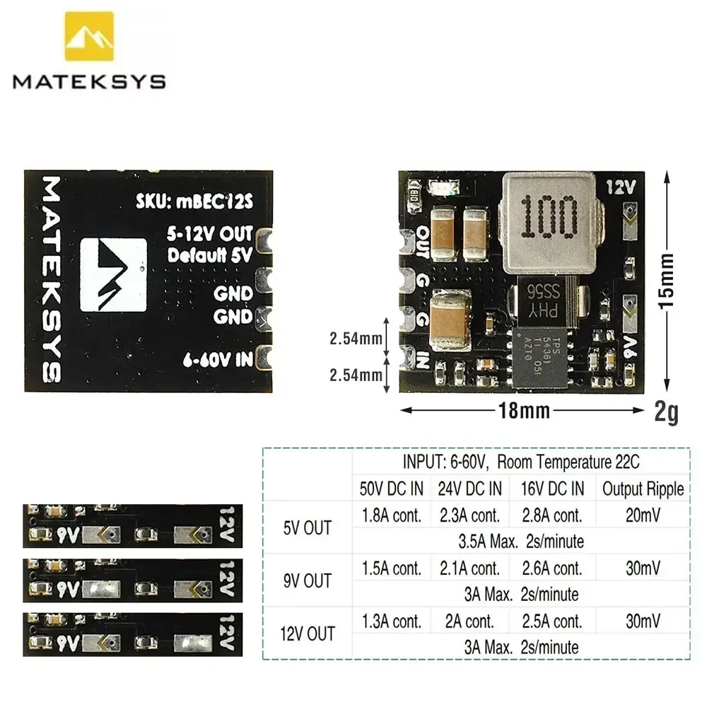 รูปสินค้า BEC 6-60V ปรับได้ 5V/9V/12V สำหรับโดรนและเครื่องบินบังคับวิทยุ