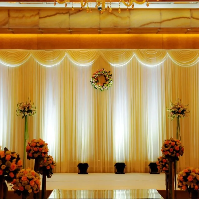 Pure White Wedding Backdrop \Wedding Curtain 3M/10ft*6M/20ft wedding