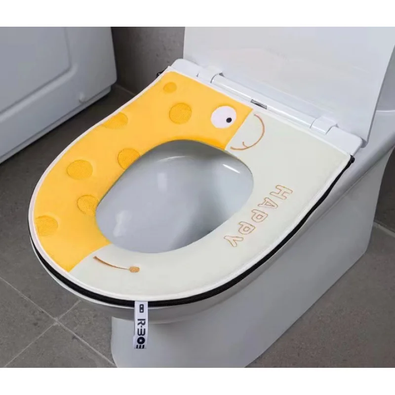 Winter toilet seat cover pad home toilet mat pad Four Seasons universal waterproof zipper WC cushion Cape potty case