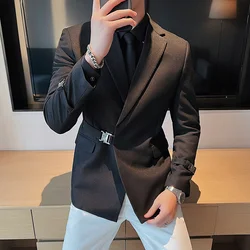 2023 British Style Men Spring High Quality Business Tuxedo/Male Slim Fit Fashion Business Suit Jackets/Man Casual Blazers S-3XL