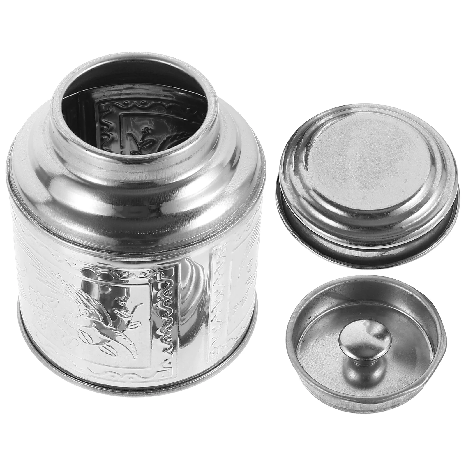 

Tea Bags Portable Canister Cereal Container Bag Storage Tin Stainless Steel Loose Leaf